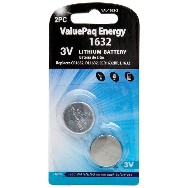 Dantona VAL-1632-2 ValuePaq Energy 1632 Lithium Coin Cell Batteries