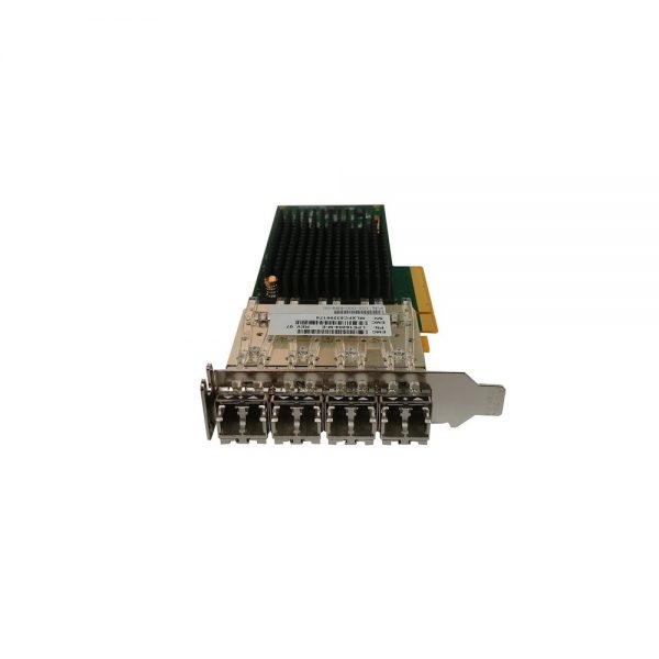 Emulex LPE16204 LightPulse Quad Port Fibre Channel PCI Express Adapter w/ Transceivers LPE16204-M-E Low Profile