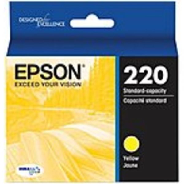 Epson DURABrite Ultra Ink T220 Ink Cartridge - Yellow - Inkjet - Standard Yield - 1 Each