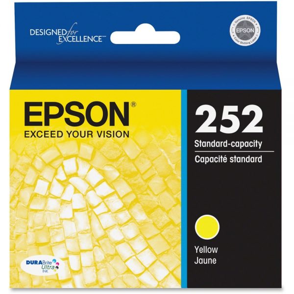 Epson DURABrite Ultra T252420 Ink Cartridge - Yellow - Inkjet - Standard Yield - 300 Pages - 1 Each