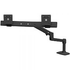 Ergotron Mounting Arm for Monitor - Matte Black - 2 Monitor(s) Supported 25 Screen Support - 22.05 lb Load Capacity