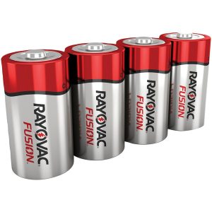 RAYOVAC 813-4TFUSJ FUSION Long-Lasting Alkaline Batteries (D