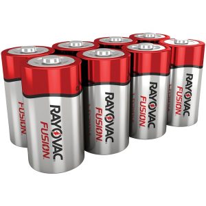 RAYOVAC 813-8LTFUSJ FUSION Long-Lasting Alkaline Batteries (D