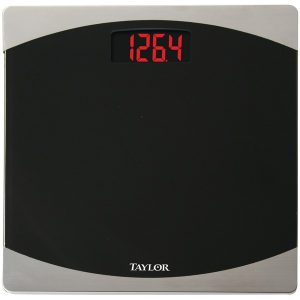 Taylor Precision Products 75624072 12-Inch x 12-Inch 400-lb Capacity Bathroom Scale