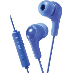 JVC HAFX7GA Gumy Gamer Earbuds with Microphone (Blue)