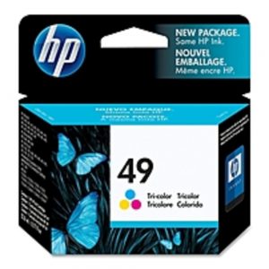 HP 49 Tri-color Original Ink Cartridge - Multicolor - Inkjet - 350 Page - 1 Each