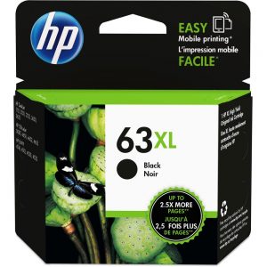 HP 63XL Original Ink Cartridge - Inkjet - High Yield - 480 Pages - Black - 1 Each