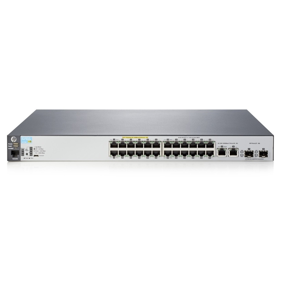 HP Aruba 2530 Series 2530-24-PoE+ 24-Ports rack-mountable Switch J9779A#ABA HP Aruba 2530 Series 2530-24-PoE+ 24-Ports rack-mountable Switch J9779A#ABA