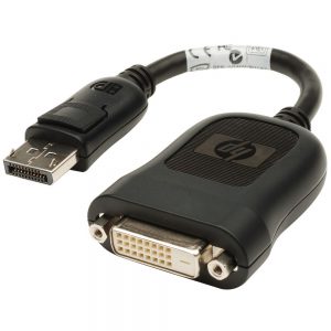 HP Display Port To DVI-D Adapter 20pin DisplayPort Male To 24pin DVI-D Female FH973AA