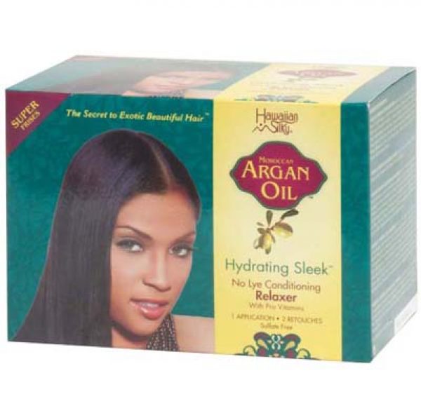 Hawaiian Silky Argan Oil No Lye Relaxer Kit Super (1 app)