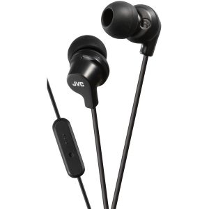 JVC HAFR15B In-Ear Headphones with Microphone (Black)