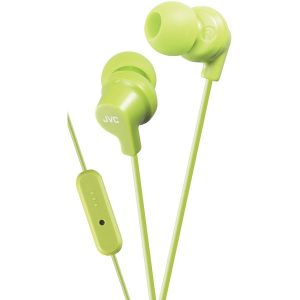 JVC HAFR15G In-Ear Headphones with Microphone (Green)