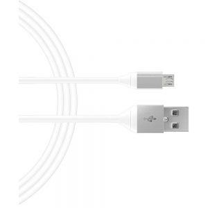 Just Wireless 05143 6 Feet Micro USB to USB Charging Cable - Light Gray