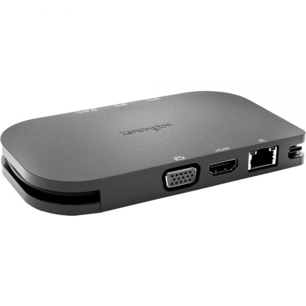 Kensington SD1600P USB-C Mobile Dock - for Notebook/Desktop PC - USB Type C - 2 x USB Ports - 2 x USB 3.0 - Network (RJ-45) - HDMI - VGA - Wired