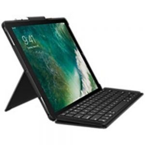 Logitech Slim Combo Keyboard/Cover Case (Folio) for 10.5 Apple iPad Pro Tablet - Black - Spill Resistant - 10.2 Height x 7.2 Width x 1.1 Depth