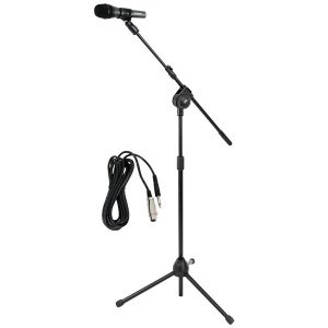 Pyle Pro PMKSM20 Microphone & Tripod Stand with Extending Boom & Microphone Cable Package
