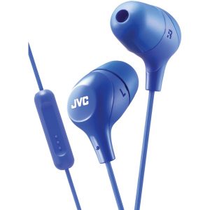 JVC HAFX38MA Marshmallow Inner-Ear Headphones with Microphone (Blue)
