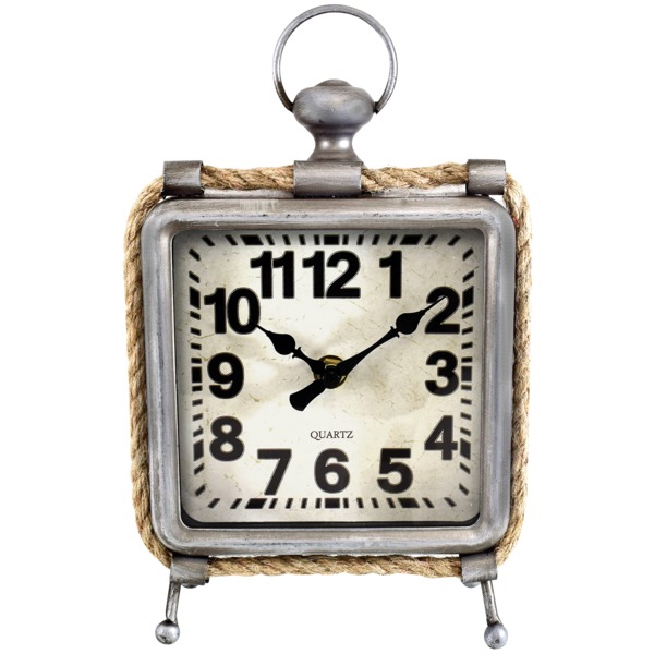 Westclox 91085 Metal and Rope Table Clock Westclox 91085 Metal and Rope Table Clock
