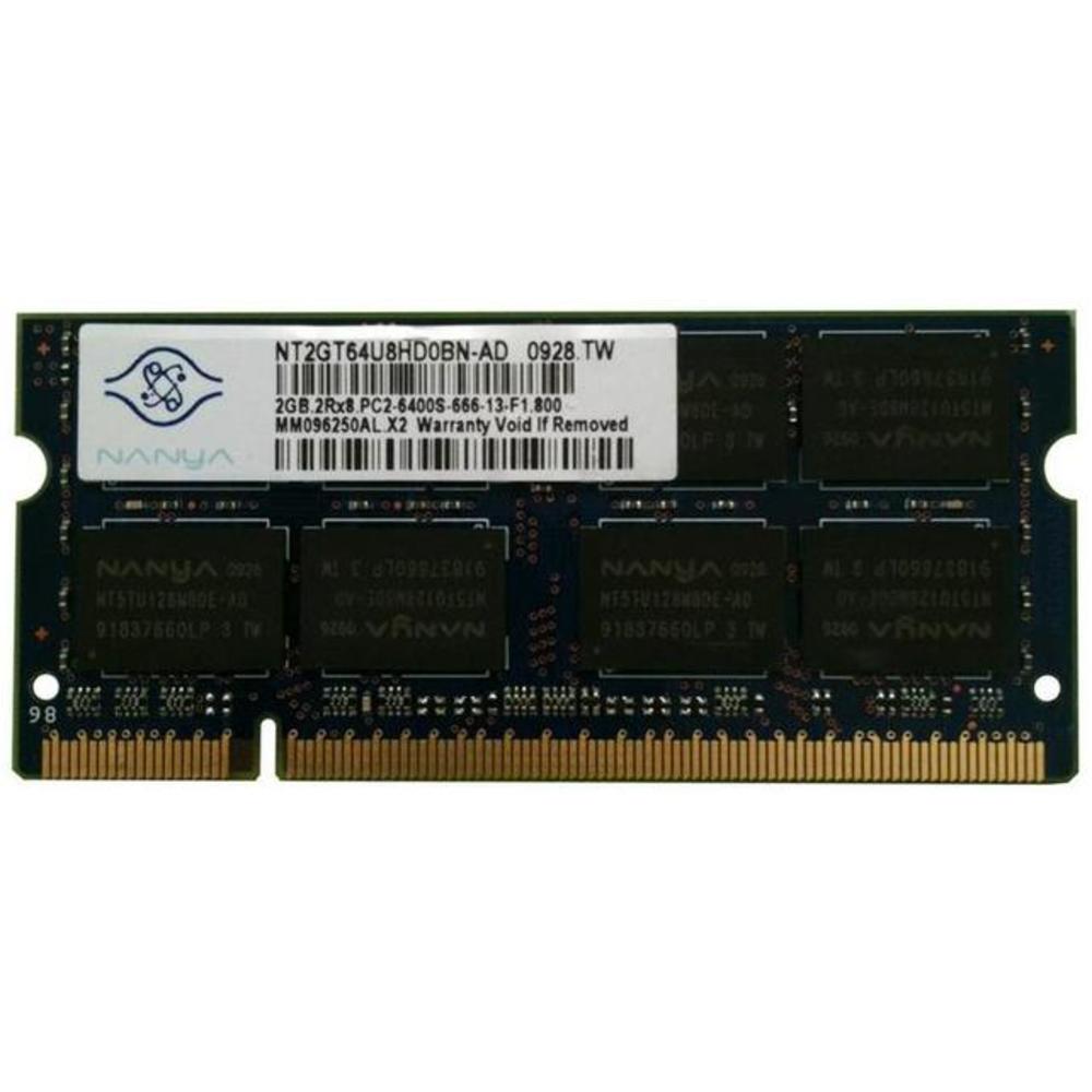 NANYA NT2GT64U8HD0BN Memory Module - 2 GB DDR2 SDRAM SODIMM - PC2-6400 - CL6 - Non-ECC NANYA NT2GT64U8HD0BN Memory Module - 2 GB DDR2 SDRAM SODIMM - PC2-6400 - CL6 - Non-ECC