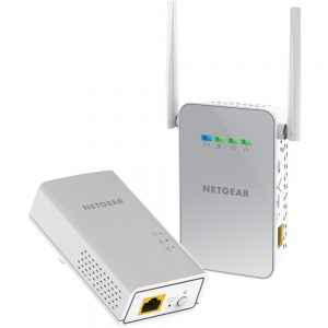 Netgear PowerLINE 1000 + WiFi - 1 x Network (RJ-45) - 1000 Mbit/s Powerline - 5382 Sq. ft. Area Coverage - IEEE 802.11ac - HomePlug AV2 - Gigabit Ethernet - Wireless LAN - 54 Mbit/s Wireless Transmission Speed