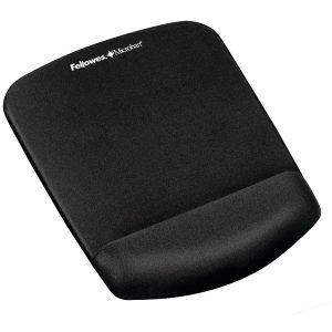 Fellowes 9252001 PlushTouch Mouse Pad Wrist Rest with FoamFusion (Black)
