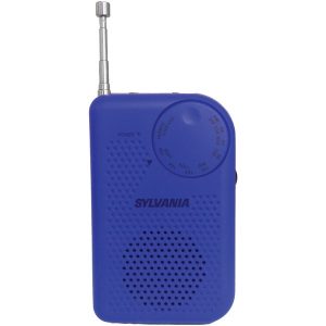 SYLVANIA SRC100-BLUE Portable AM/FM Radio (Blue)