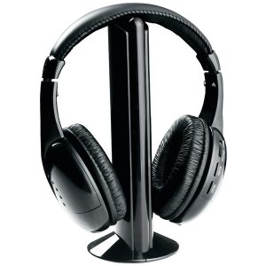 Naxa NE922A Professional 5-in-1 Wireless Headphones with Microphone & FM Radio