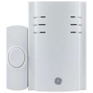 GE 19298 2-Chime Plug-in Door Chime with Wireless Push Button