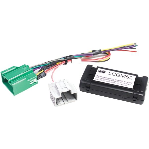 PAC LCGM51 Radio Replacement Interface for Select Nonamplified GM 29-Bit LAN v2 Vehicles with 20-Pin and 16-Pin Harnesses