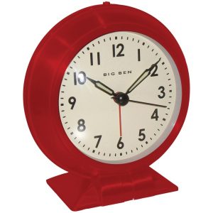 Westclox 90010RCN Red Metal Alarm Clock 1952 Classic Big Ben Design