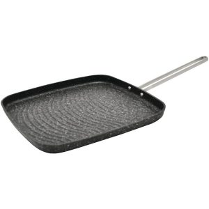 THE ROCK by Starfrit 030280-006-0000 THE ROCK by Starfrit 10" Grill Pan with Stainless Steel Wire Handle