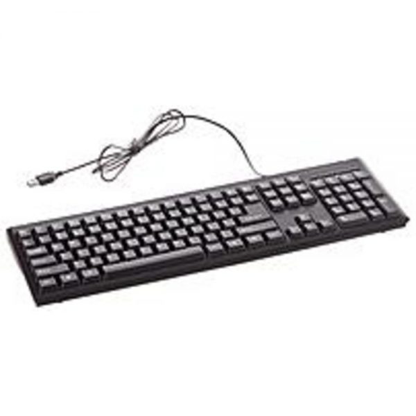 RT SALES BT-KB104NT-B-SP 104-Keys USB Wired Keyboard - Black