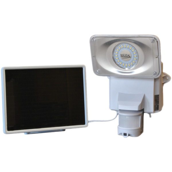 MAXSA Innovations 44642-CAM-WH Solar-Powered Security Video Camera and Floodlight