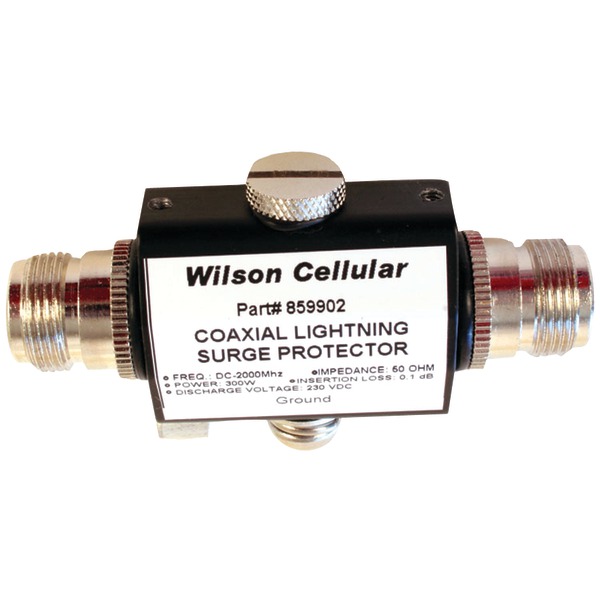 Wilson Electronics 859902 50ohm Lightning Surge Protector with N-Female Connectors Wilson Electronics 859902 50ohm Lightning Surge Protector with N-Female Connectors