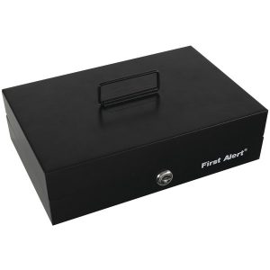 First Alert 3026F Steel Cash Box with Money Tray