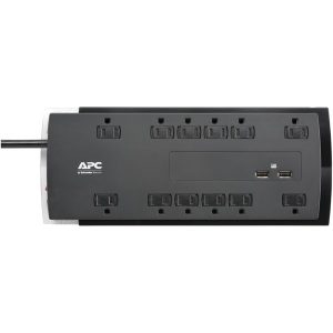 APC P12U2 12-Outlet SurgeArrest Performance Series Surge Protector with 2 USB Ports
