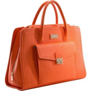 Sandy Lisa Portofino Carrying Case for 15.6 Notebook - Orange - Shoulder Strap - 17 Height x 17.5 Width x 7 Depth