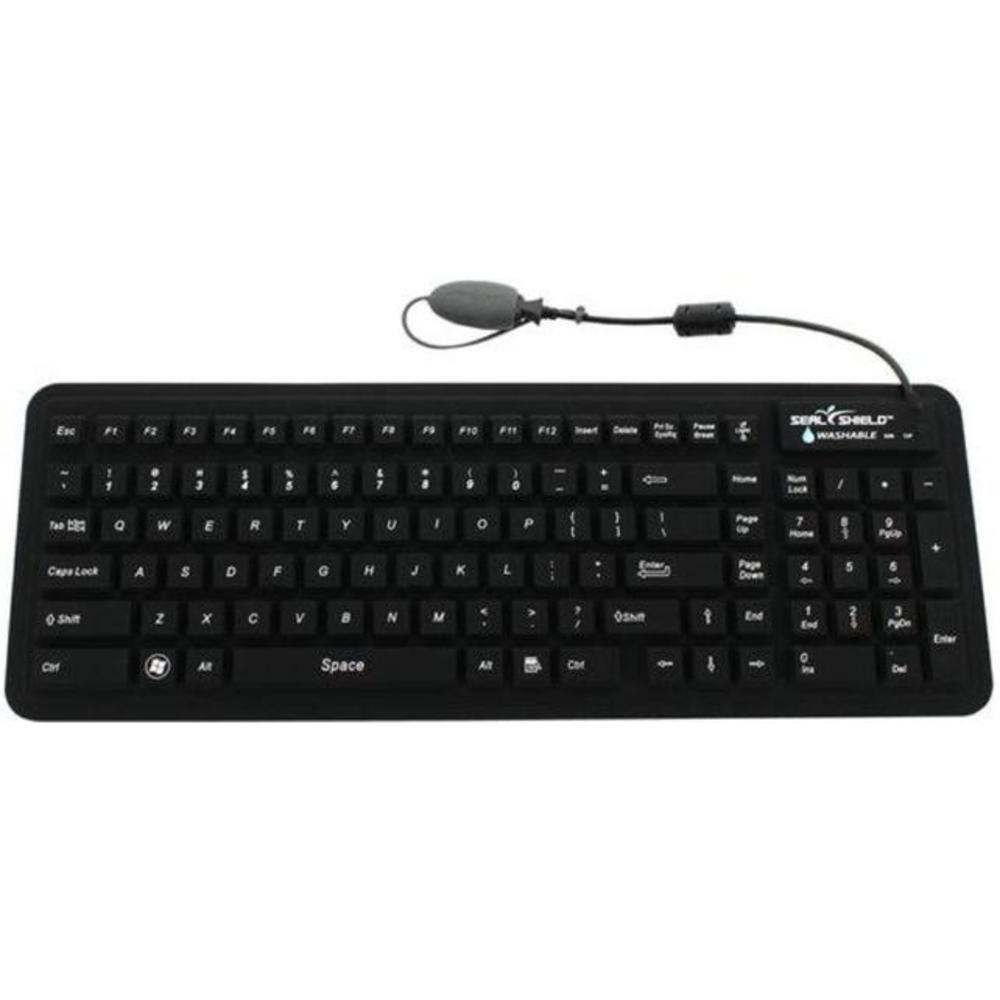 Seal Shield SEAL GLOW2 S106G2 Silicone Keyboard - LED Backlit - Black Seal Shield SEAL GLOW2 S106G2 Silicone Keyboard - LED Backlit - Black