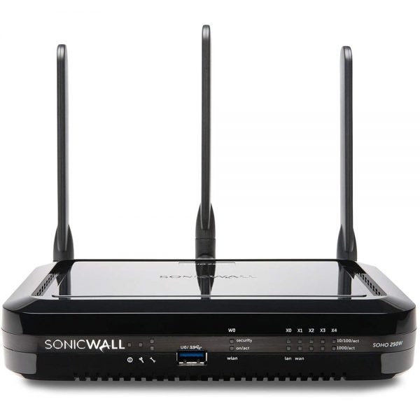 SonicWall SOHO 250 Network Security/Firewall Appliance - 5 Port - 1000Base-T - Gigabit Ethernet - Wireless LAN IEEE 802.11n - DES
