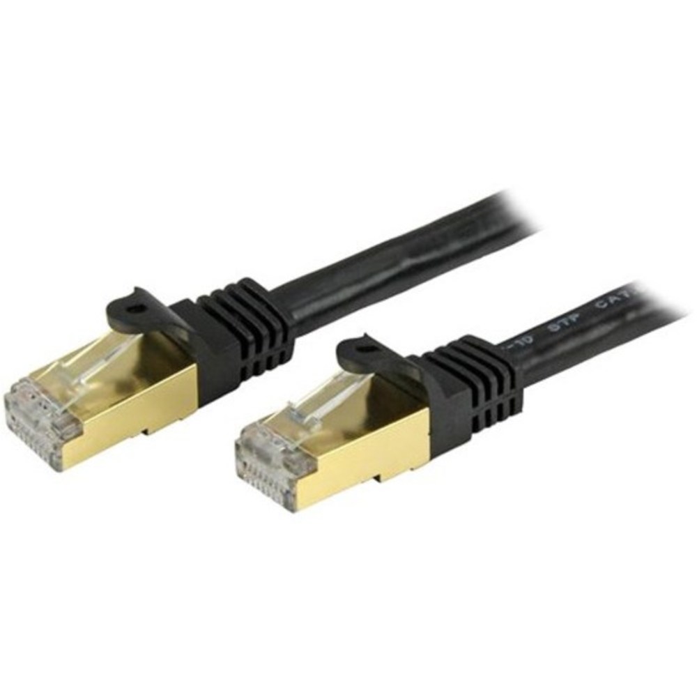 StarTech C6ASPAT10BK 6-Feet STP CAT 6a 10 GbE Patch Cable - RJ45 Male - RJ45 Male - Black StarTech C6ASPAT10BK 6-Feet STP CAT 6a 10 GbE Patch Cable - RJ45 Male - RJ45 Male - Black