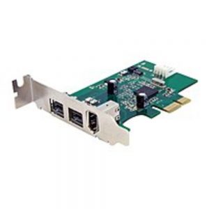 StarTech PEX1394B3LP 2b 1a 1394 PCI Express FireWire Adapter - 3 Port - Low Profile - 800 Mbps