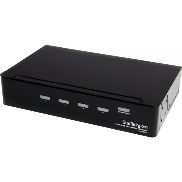 StarTech.com 4 Port High Speed HDMI Video Splitter w/ Audio - 1 x Mini-phone Stereo Audio In
