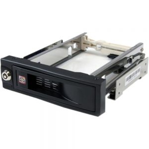 StarTech.com 5.25in Trayless Hot Swap Mobile Rack for 3.5in Hard Drive - 1 x 3.5 - 1/3H Internal Hot-swappable - Internal - Black