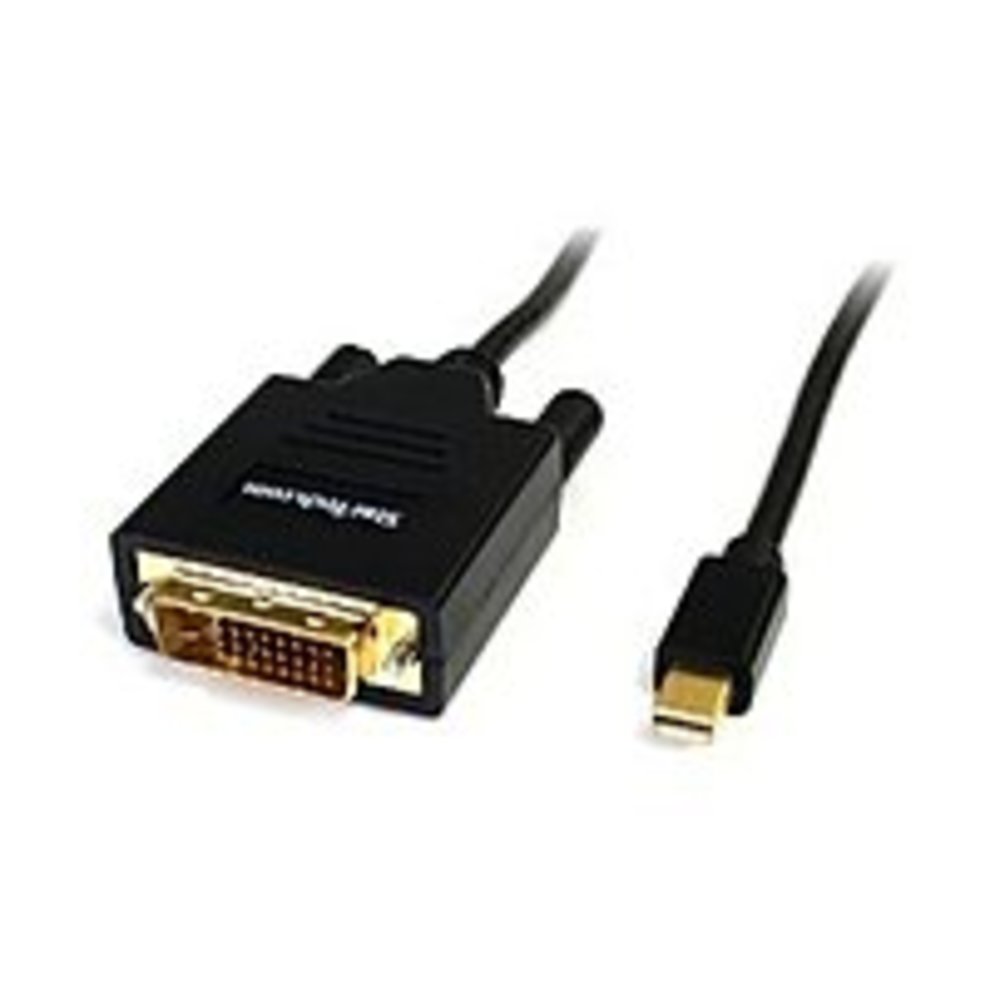 Startech MDP2DVIMM6 6 Feet Mini DisplayPort - 1 x Mini DisplayPort Male Digital Audio/Video - 1 x DVI-D (Single-Link) Male Digital Video - Copper Conductor - Black Startech MDP2DVIMM6 6 Feet Mini DisplayPort - 1 x Mini DisplayPort Male Digital Audio/Video - 1 x DVI-D (Single-Link) Male Digital Video - Copper Conductor - Black