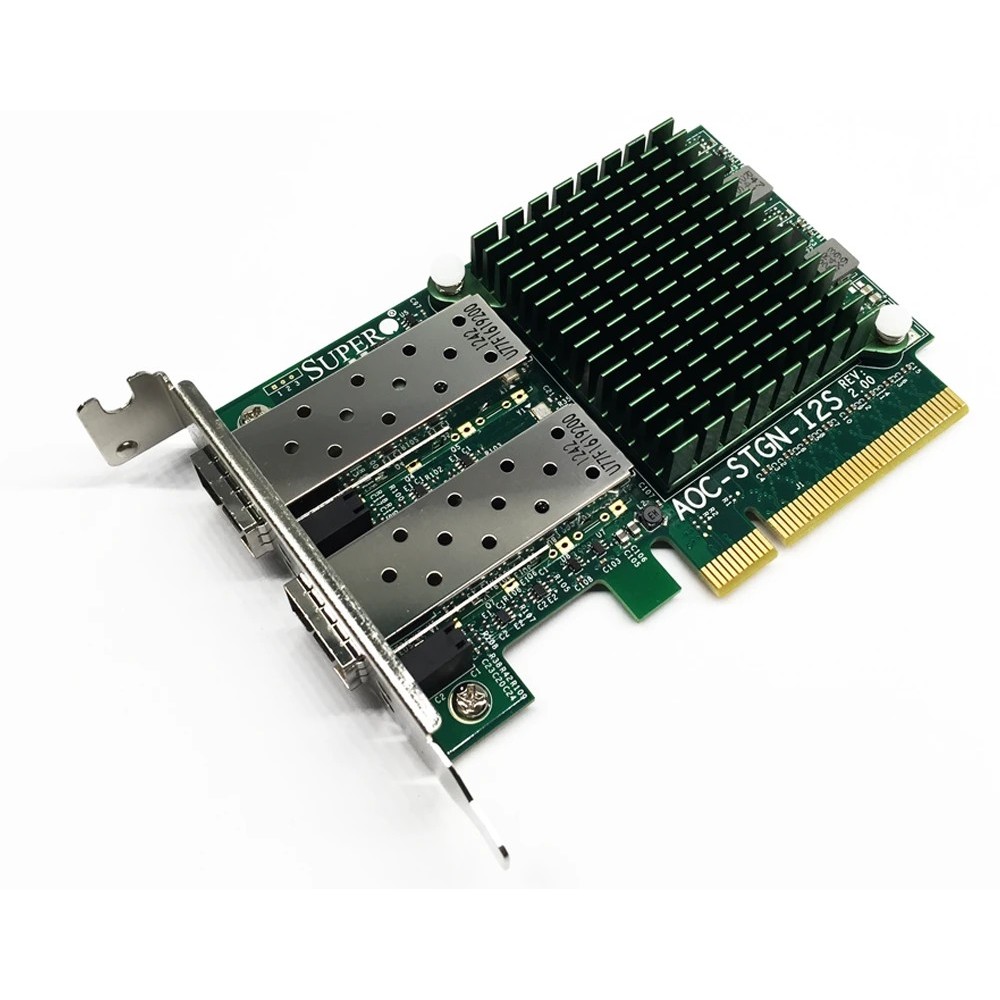 SuperMicro 2xPorts SFP+ 10GbE PCI-E x8 Low Profile Network Adapter AOC-STGN-I2S Rev2 SuperMicro 2xPorts SFP+ 10GbE PCI-E x8 Low Profile Network Adapter AOC-STGN-I2S Rev2
