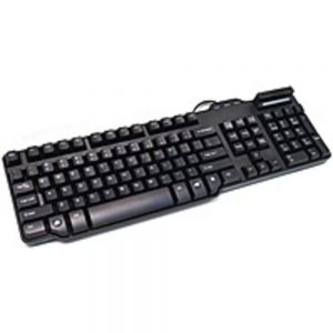 SynchroTech PCM-CR-SCK39SS-B Wired Keyboard - USB - Smart Card Reader - 104 Keys - Black