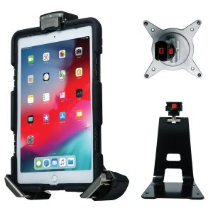 CTA Digital PAD-TGSK Tri-Grip Tablet Security Clasp with Quick-Connect Base and VESA Mount for 7-Inch to 13-Inch Tablets