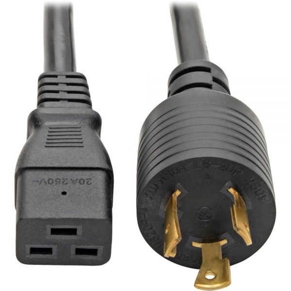 Tripp Lite 10ft Power Cord Extension Cable L6-20P to C19 for PDU/UPS Heavy Duty 20A 12AWG 10' - 20A