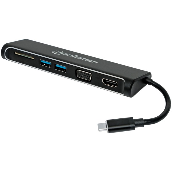 Manhattan 152631 SuperSpeed USB-C to HDMI/VGA 4-in-1 Docking Converter Manhattan 152631 SuperSpeed USB-C to HDMI/VGA 4-in-1 Docking Converter