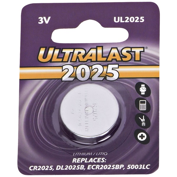 Ultralast UL2025 UL2025 CR2025 Lithium Coin Cell Battery Ultralast UL2025 UL2025 CR2025 Lithium Coin Cell Battery